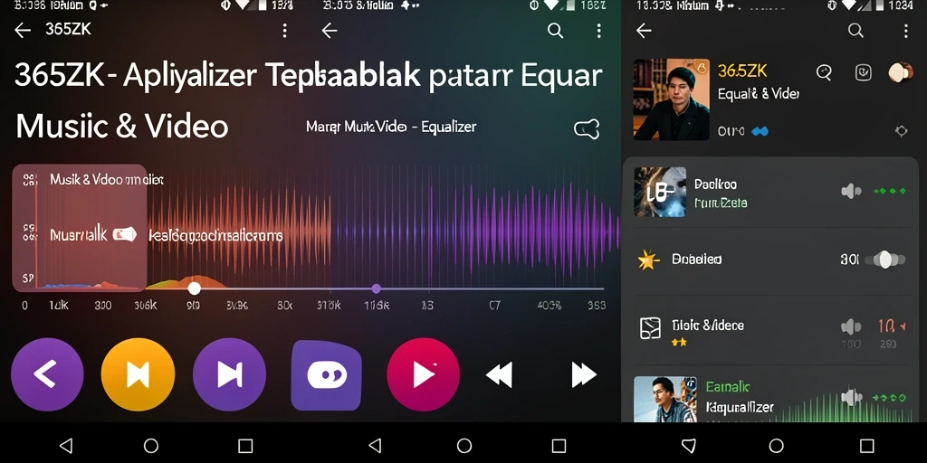 Tampilan antarmuka aplikasi Equalizer 365ZK yang menarik.