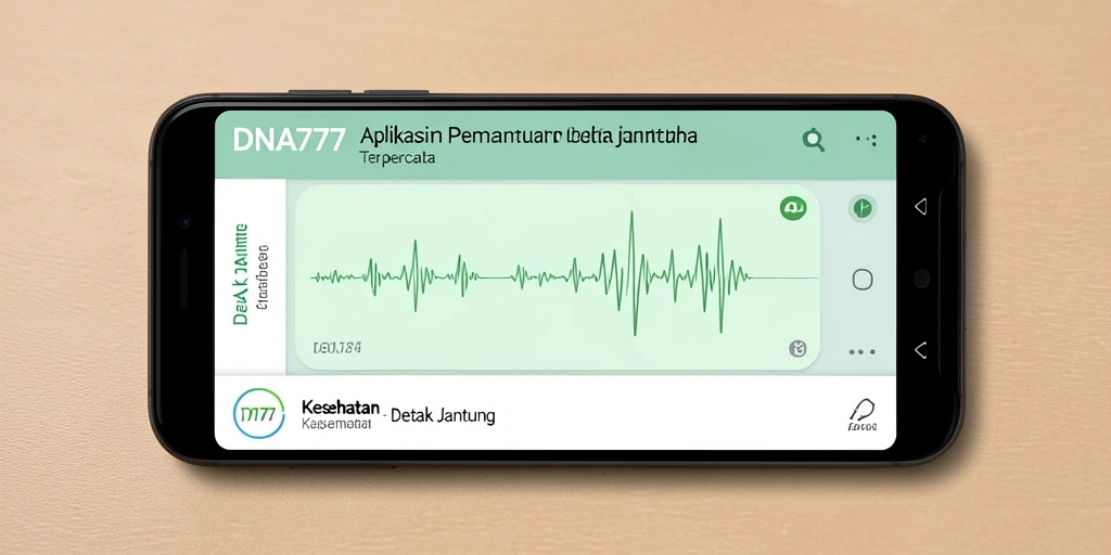 Antarmuka DNA777 yang menampilkan pengukuran detak jantung.