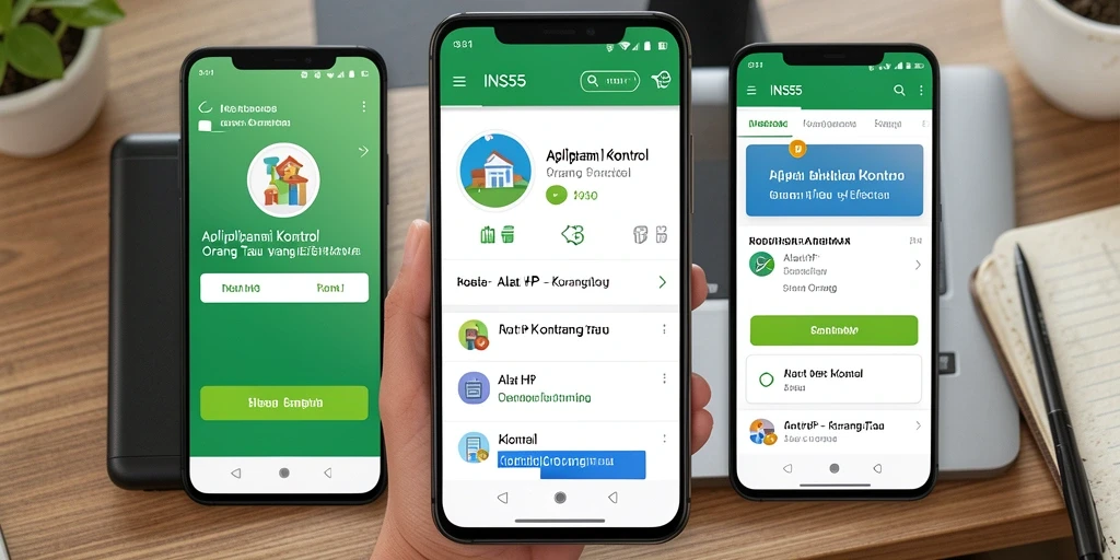 Antarmuka aplikasi INS55 untuk kontrol orang tua yang mudah digunakan.