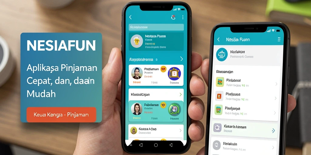 Antarmuka aplikasi NESIAFUN yang user-friendly untuk pengajuan pinjaman.