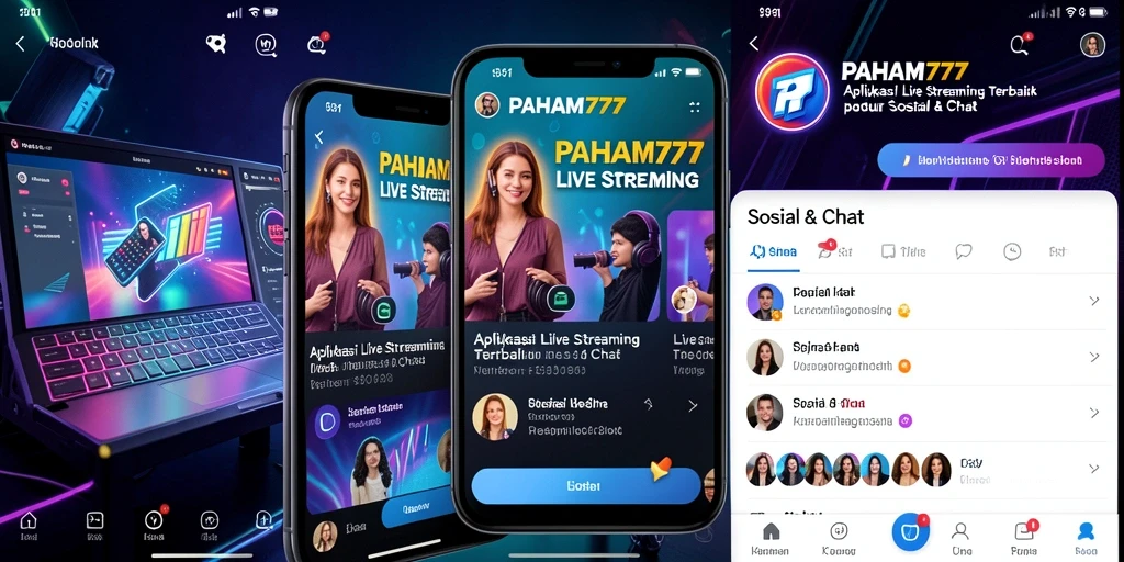 Antarmuka PAHAM777 yang menarik untuk Live Streaming.