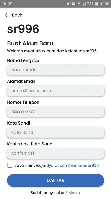 Panduan Lengkap Registrasi Akun sr996 untuk Pengguna Android